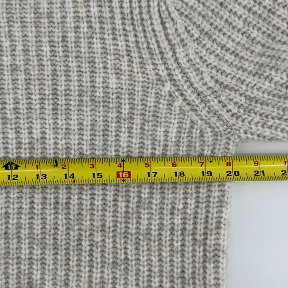 Arizona Jean Co Womens Cropped Monochrome Preppy Oatmeal Ribbed Knit‎ Sweater L - Picture 6 of 11